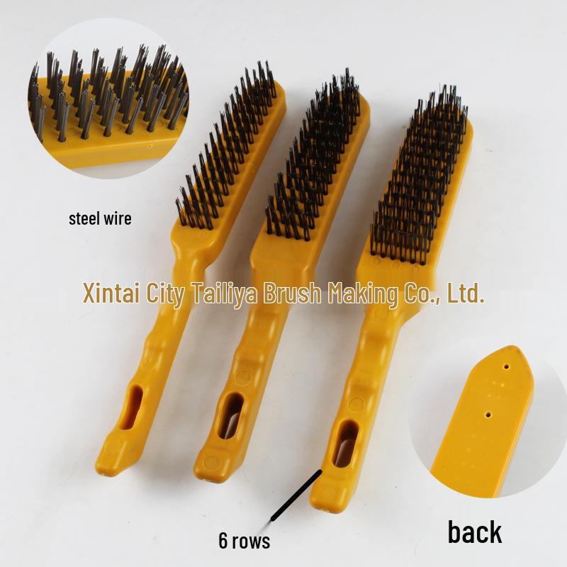 Stainless Steel & Copper Wire Brush for Rust Removal and Kitchen Cleaning