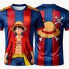 One Piece Monkey D. Luffy Spain National Team 3D Quick Dry T-Shirt For Men Women Kids Anime Football Fan Tee Outdoor sportswear