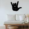 Love You Gesture Metal Wall Art Geometric Decor for Living Room Valentine Gift Housewarming Birthday Christmas Wedding Home Decor