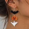 Halloween Acrylic Stud Earrings: Pumpkin, Bat, Ghost & Skull Dangle Accessories