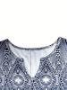 Plus Size Women's Retro V-Neck Long Sleeve Dress, Perfect for Parties and Daily Wear