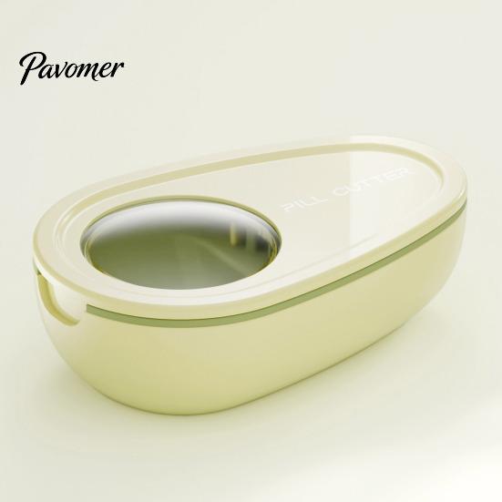 Splitter And Storage Tool Portable Pill Box with Cutter, Stainless Steel Blade Compact Travel Medication Organizer Case, Lightweight Large Capacity