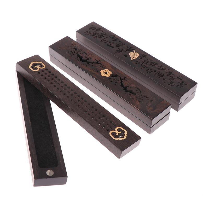 Creative Handmade Hollow Sandalwood Lying Box Wood Joss Stick Incense Holder