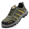 Men's Steel Toe Low-Top Safety Shoes: Anti-Smash, Anti-Puncture, Breathable, Wear-Resistant for Construction Sites.