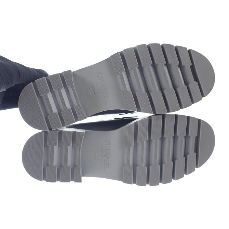 CHANEL  G45156 loafers gray leather Women