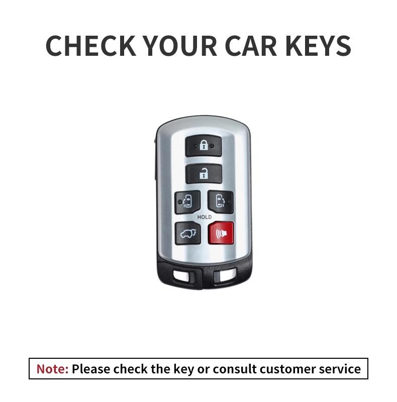 Alloy Leather Car Smart Remote Key Case Cover Bag For Toyota Sienna Se Tacom 2015 2016 2017 2018 2019 2020 Keychain Accessories