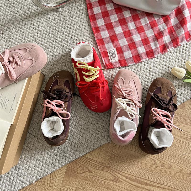 2025 Summer New Lace-up Soft-soled Forrest Gump Shoes Casual Sports Shoes Mesh Breathable Thin-soled Racing Shoes German Training Shoes