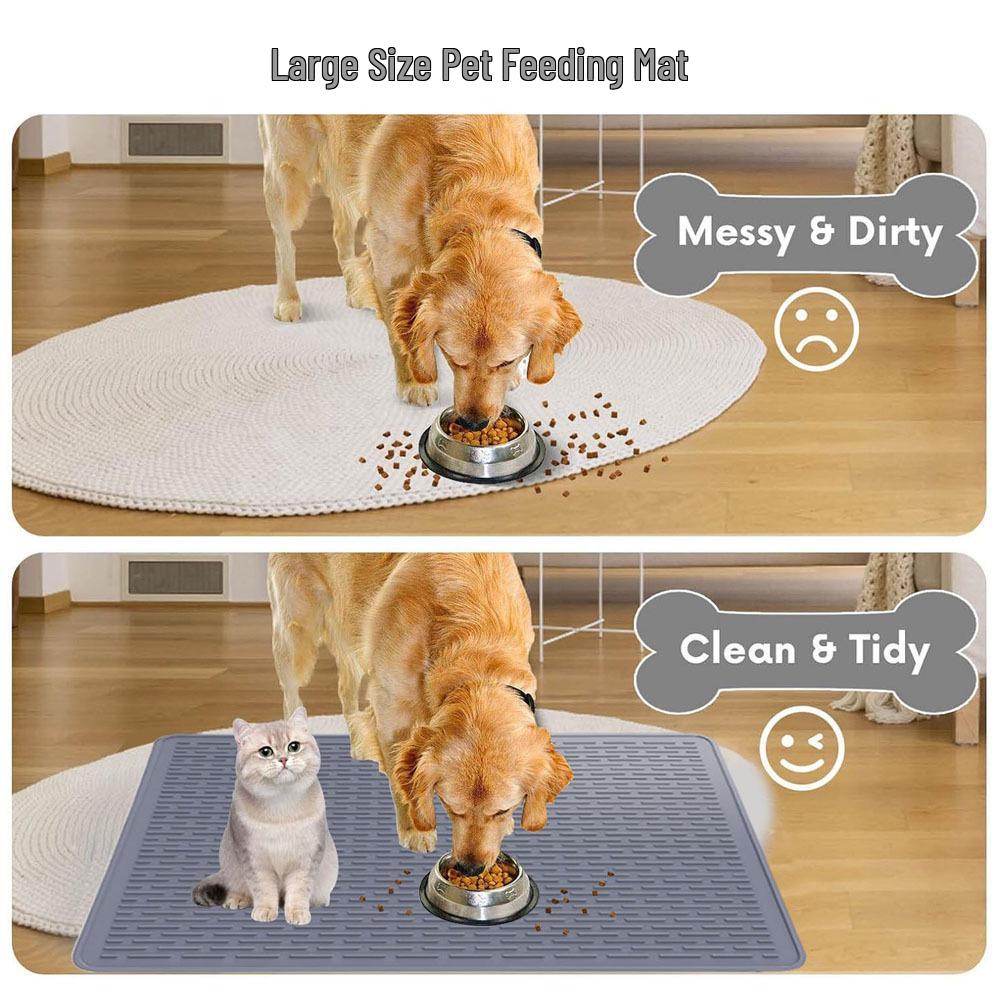Extra Large Non-Slip Silicone Pet Mat - Cat Litter & Feeding Placemat
