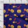 oneOone Cotton Flex Blue Fabric Halloween Sewing Material Print Fabric By The Yard 40 Inch
