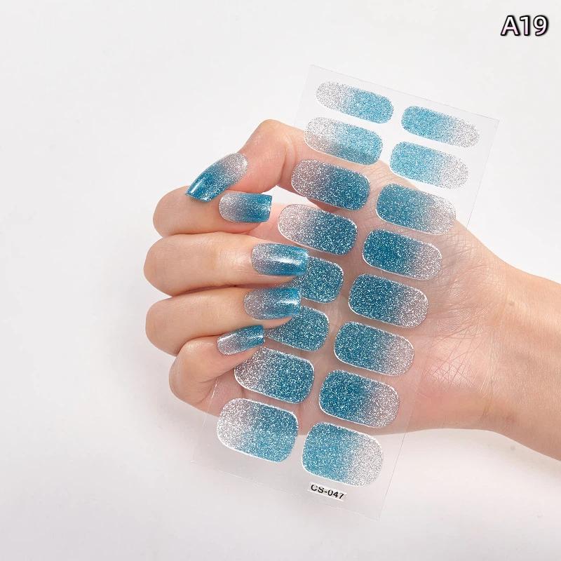 16 Piezas/Hoja Uñas Color Sólido Simple Ultradelgadas Impermeables Pegatinas para Uñas Firmes No Fáciles de Caer Larga Duración Extensión Arte de Uñas
