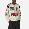 PUMA Collaborative Logo Letter Slim Fit Breathable Casual Crew Neck Pullover Knit Sweater Unisex Tops Warm-White 631042-65