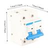 Miniature DZ47-125 2P Current Circuit Breaker 400V 80/100/125A Leakage Protection Switch Air Circuit Breaker Power Distribution