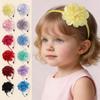 Багатошарова Велика Квіткова Пов'язка на Голову З Грогренової Стрічки Обруч для Волосся Дівчинки Головний Убір Аксесуари для Волосся