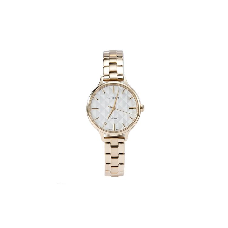 CASIO Women s SHEEN White Watch SHE-4545G-7AUPR-person White Dial