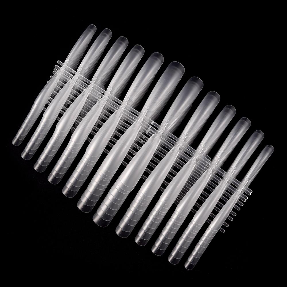 240 BUC Tips de Unghii cu Linii Auxiliare Mat Transparent Ghid pentru Unghii False Tips de Unghii False Acoperire Completă Coffin/Pătrat/Rotund/Oval
