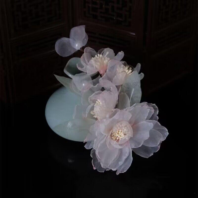 Headdress New Wholesale Girl Antique Fairy Gas Juan Yarn Ironing Flower Edge Clip Festival Performance Accessories