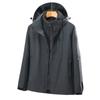 3-in-1 Fleece Lined Hooded Jacket Men Women Outdoor Hiking Camping Skiing 2111