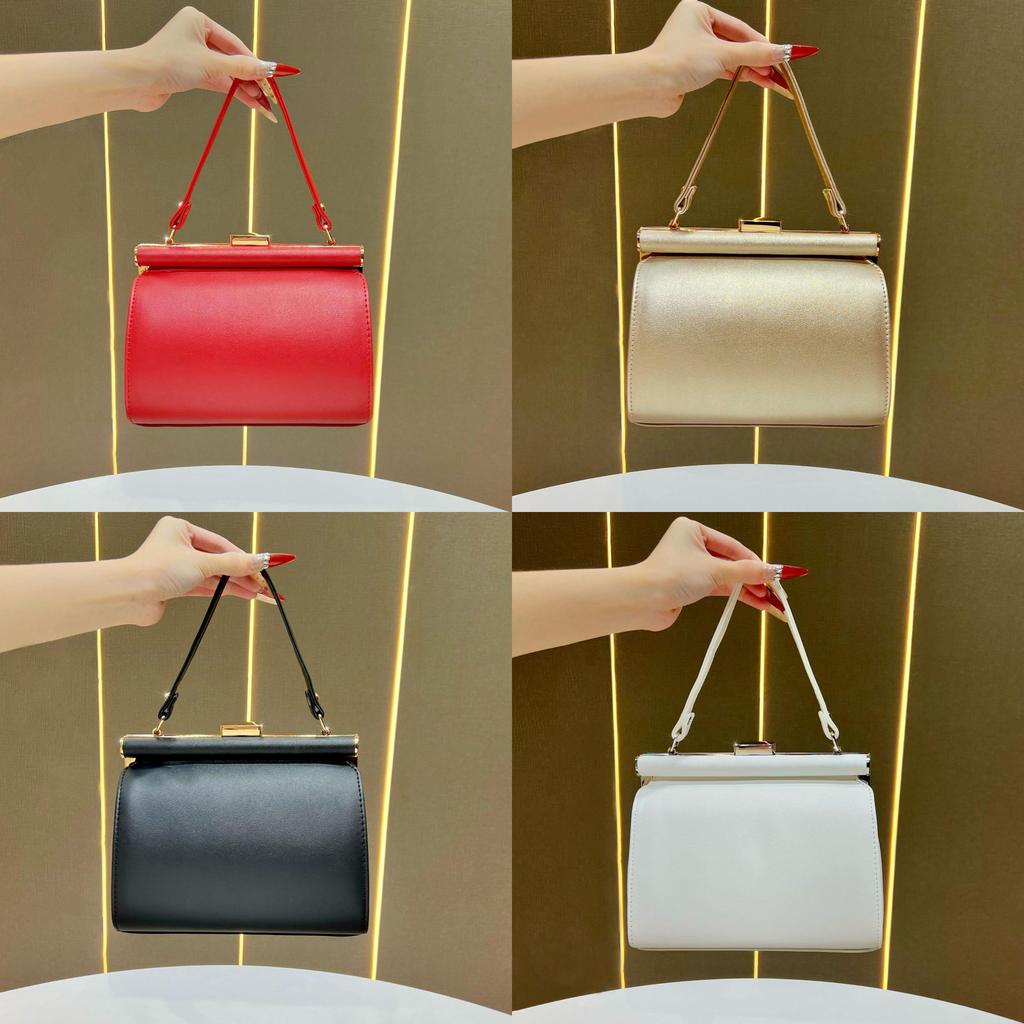 European Retro Handbag With Chain Lock For Daily Office And Casual Use