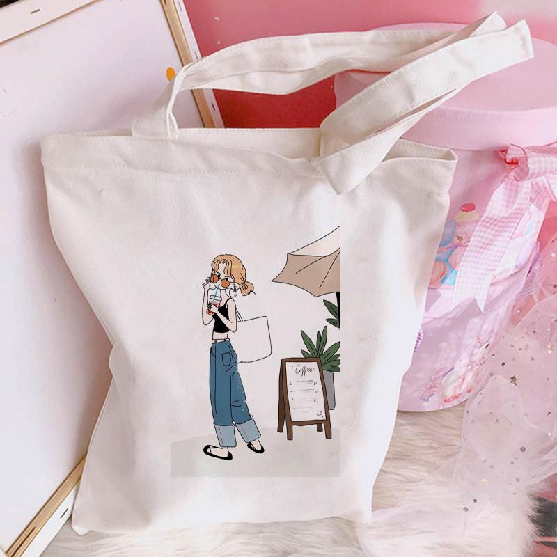 Japanese Large Capacity Harajuku Casual Ulzzang Women Canvas Summer Chic Cartoon Shoulder Bags