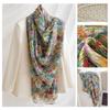 Long Strips of Silk Scarf  High-end Sense Mulberry Silk Scarf  Women's Fresh Small Floral Thin Style  Atmosphere  Big Shawl