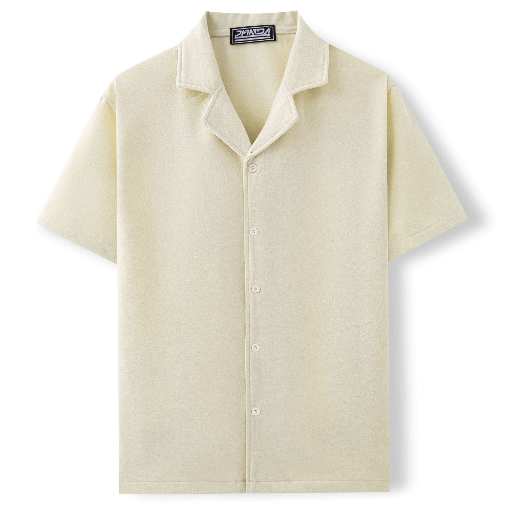 

Men s Short Sleeve Button Down Shirt Casual Slim Fit Solid Color Cotton Blend 3XL абрикосовый