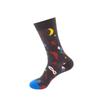 Stylish Streetwear Crew Socks Men Women Cotton Blend Mid-Calf Trendy Patterned Casual