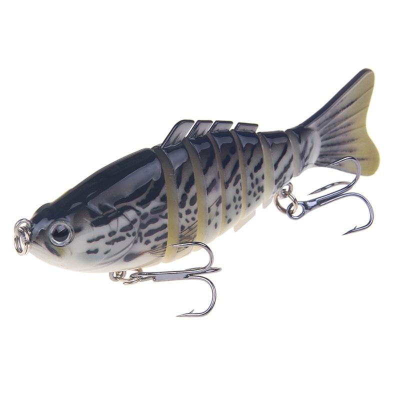 Swimming Lures Multi Jointed Swimbaits with Treble Hook 10cm Fishing Lure Artificial Hard Baits for Trout