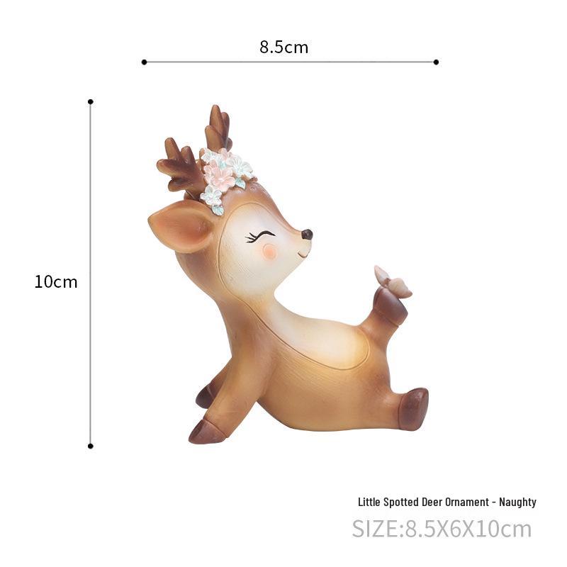 Charming Spotted Deer Car & Home Resin Ornament