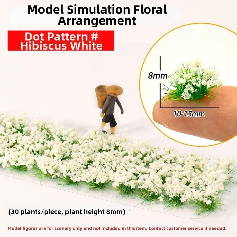 30pcs/set Plastic Simulated Flower Clusters 10~15mm*8mm Landscape Wargame Grass Tufts
