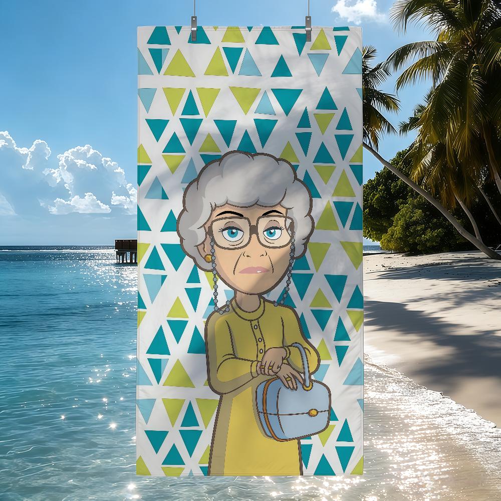 

TV Show The Golden Girls Cartoon Towel Quick Drying Beach Towels Are Suitable For Swimming Pools Camping Yoga And The Gym W30*H60(CM)