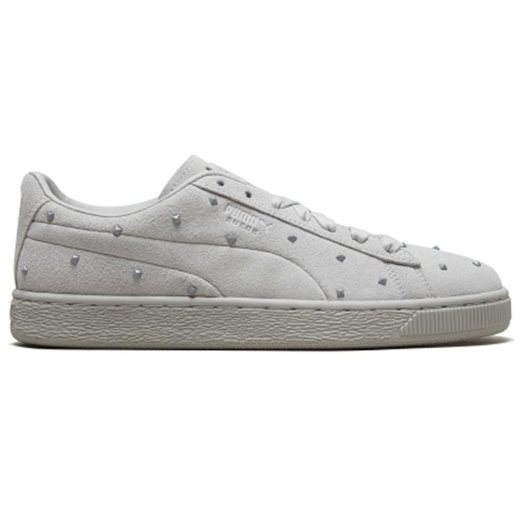 (WMNS) PUMA Suede Studs Grey Lace Up Sneakers Women's 369563-01