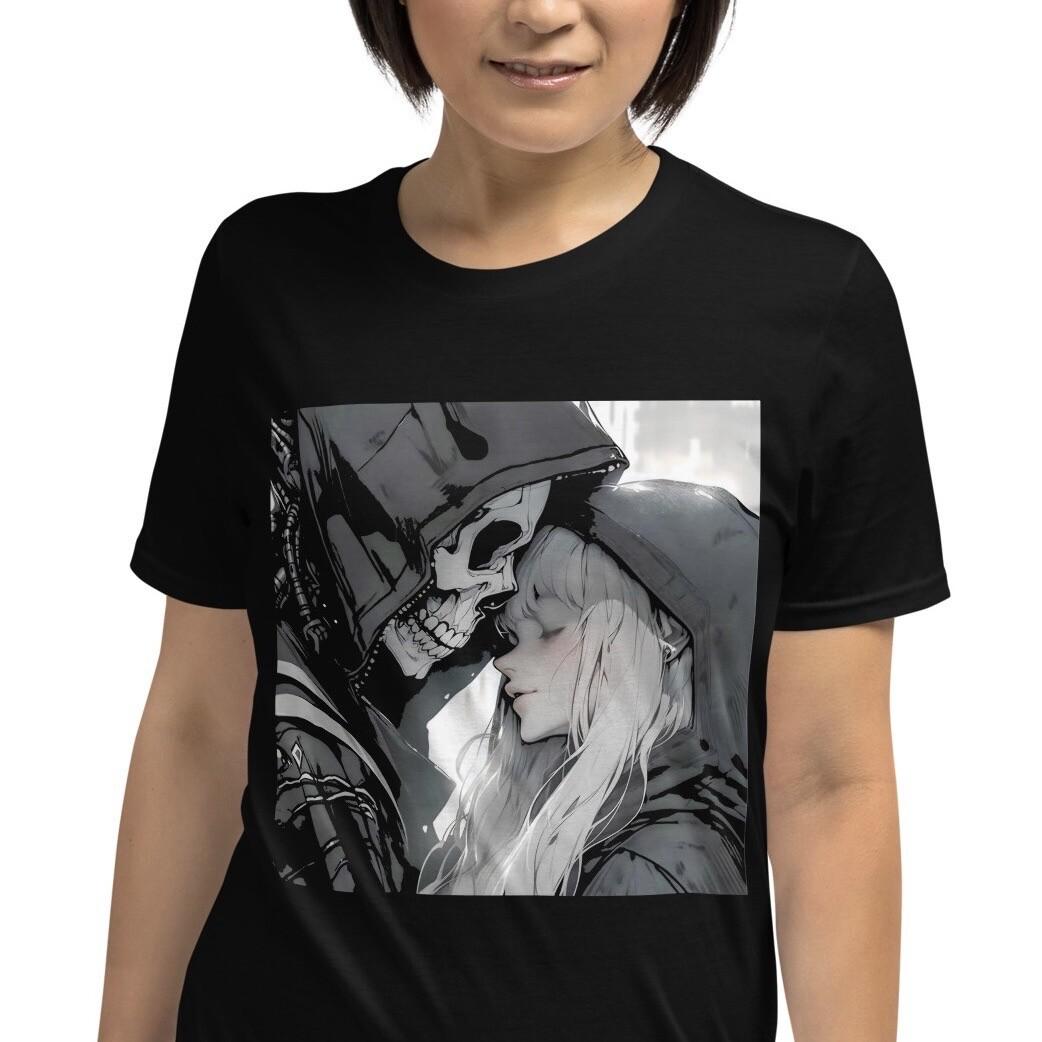 Anime Girl From Reaper Death Horror Spooky Creepy Short-Sleeve Unisex T-Shirt Mens Womens Tees Top 2XL