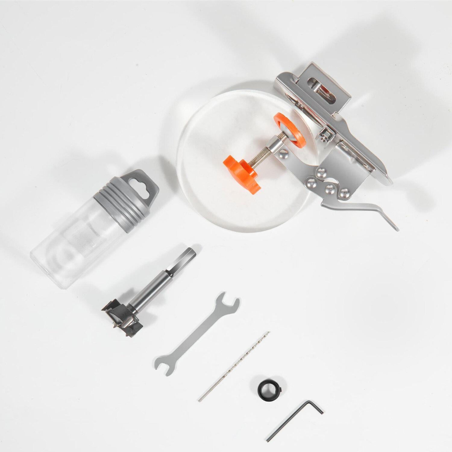 

ALLSOME 35 мм Скрытый шаблон для дверных петель Шаблон для запирания шкафа Шаблон для сверления петель Направляющий инструмент для перфоратора Локатор для сверления отверстий Инструмент для позиционирования красный