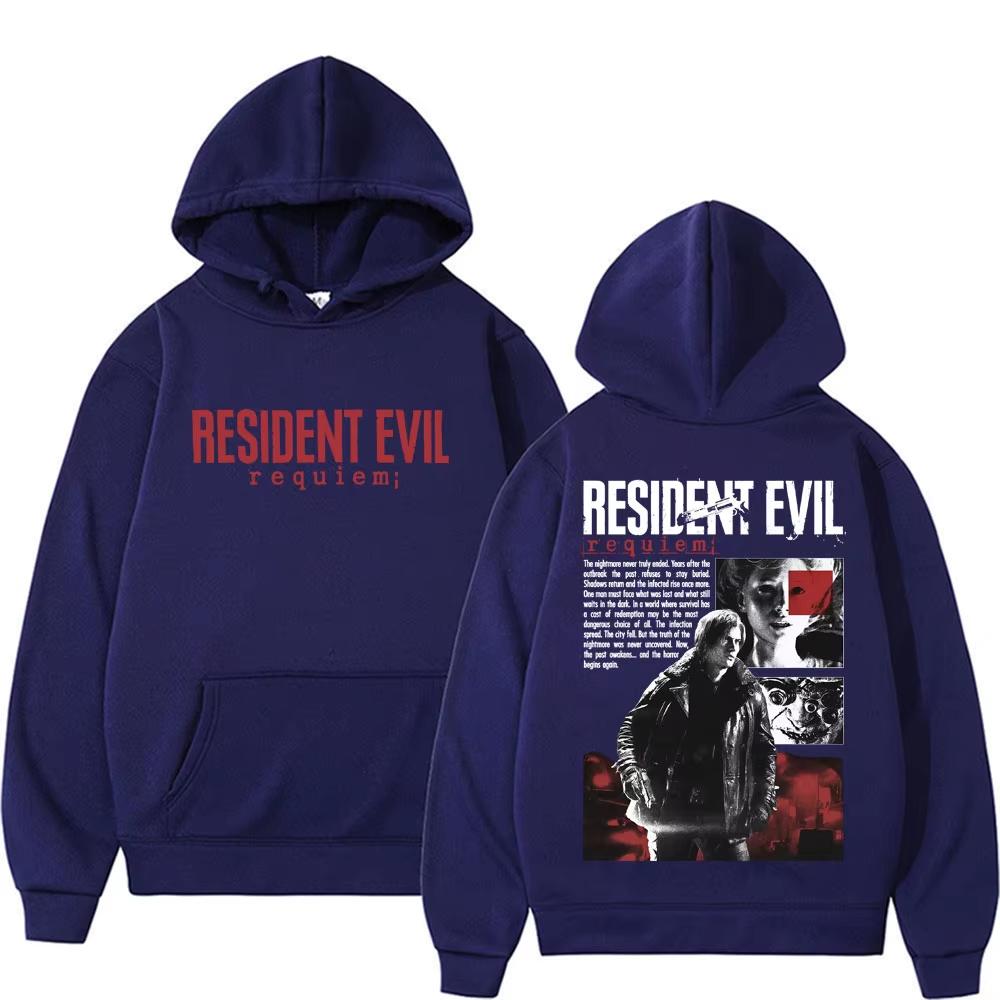 Unisex Limited Leon Kennedy Resident Evil Requiem Hoodie, Trendy Classic Vintage Fleece Long Sleeve Sweatshirt