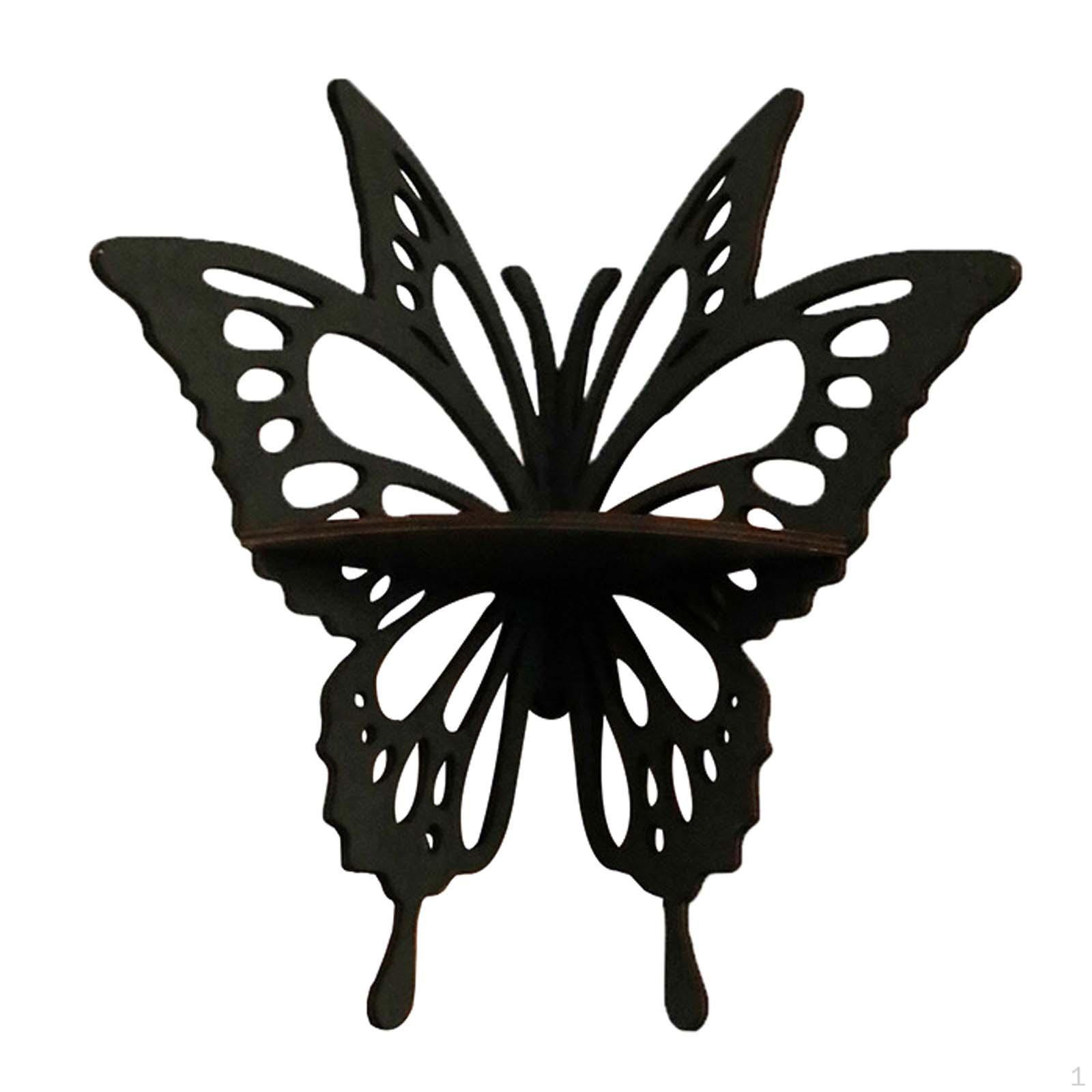 

Wall Storage Organizer,Floating Shelf Butterfly Corner Wooden Display for Books Plants