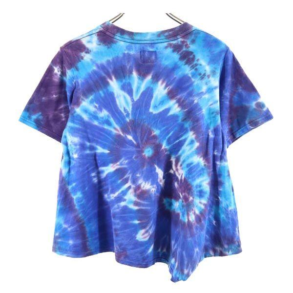 Needles Made In Japan Tie-dye Asymmetrical Short Sleeve Asymmetry T-shirt Women Used