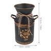 Blumenkübel Vase Vintage Metall Blumentopf Pflanzgefäß Einfacher Pflanzen Topf für Zuhause Balkon Blumenhalter Elegante Florale Dekoration