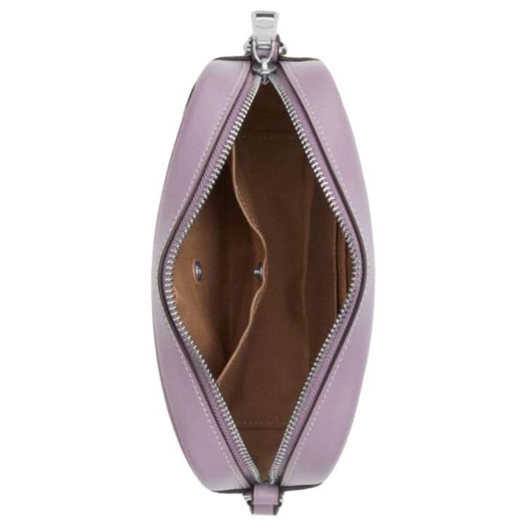 Coach Jamie 20 Floral Print Logo Coated Canvas Camera Bag Women Shoulder Bag Beige Purple CBA70-SVCAH