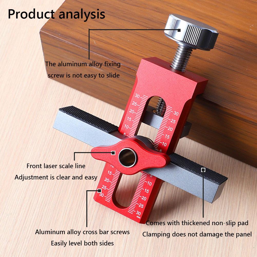 Cabinet Door Quick Leveling Device 2 in 1 Positioning Installation Jig Door Panel Mounting Rebounding Device Drilling Locator
