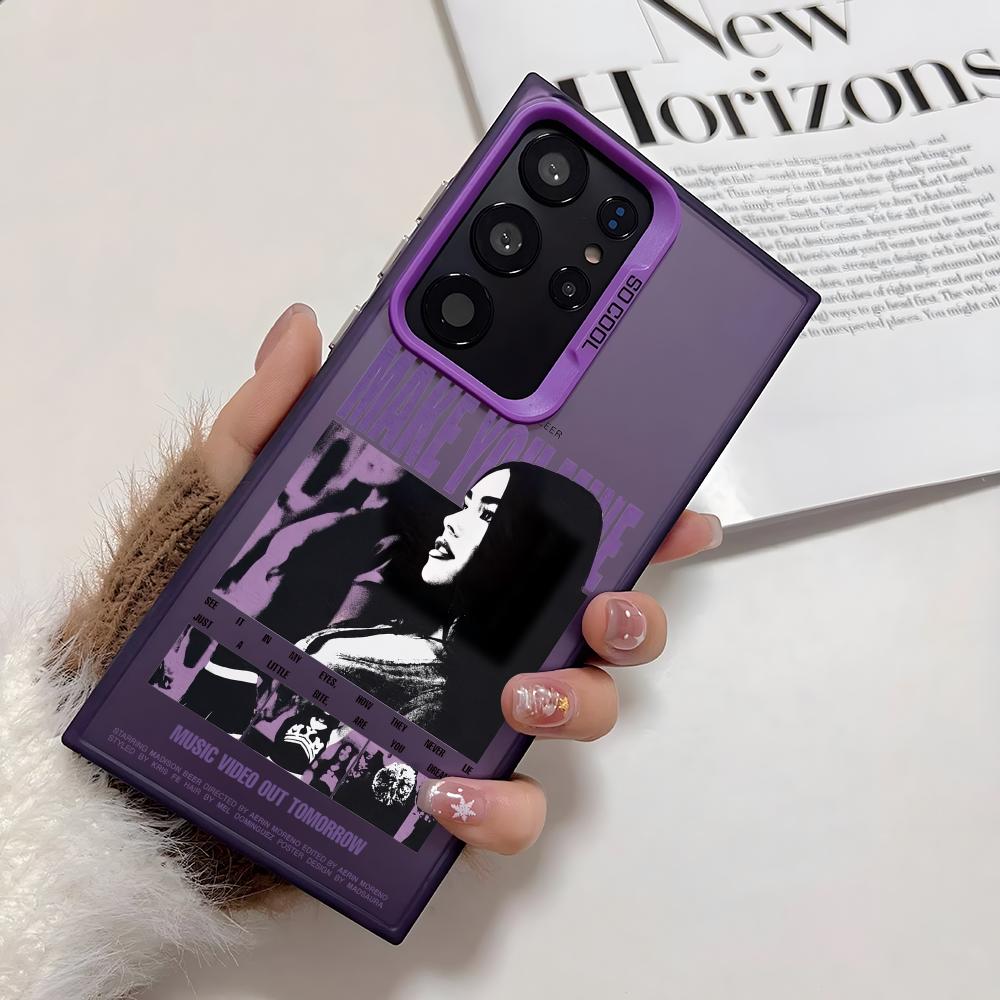 M-Madison BeerS Singer Phone Case For Samsung Galaxy S25 Edge S24 S23 S22 S21 S20 Ultra Funda Silicone Silver Cover