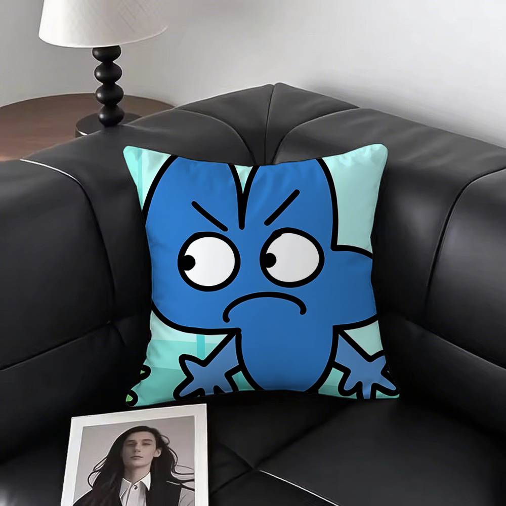 1 Stück Lustige Anime BFDI Kissenbezug Quadrat Schlafzimmer Sofa Freizeit Komfort Kissen Auto Wohnzimmer Heimdekoration