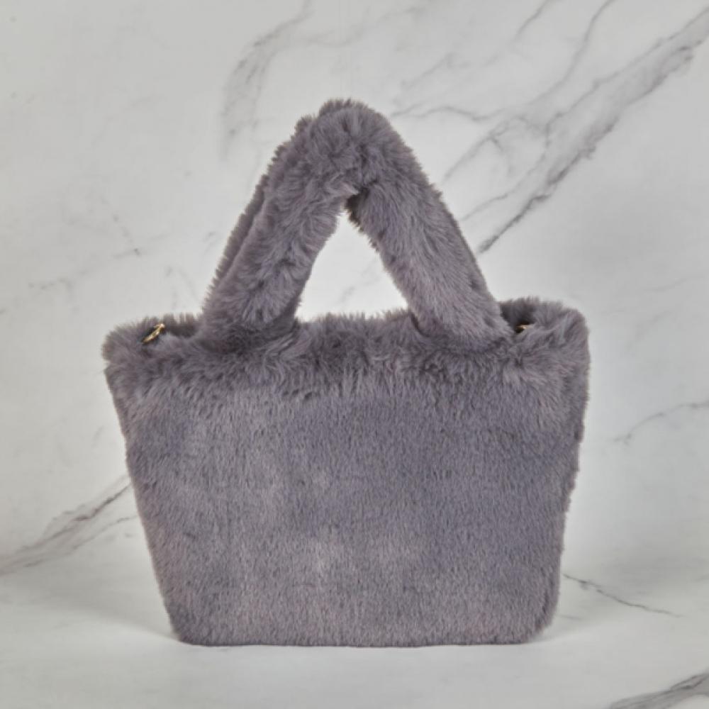 

Lala Maia Fogni Fur Tote CrossboDy Bag D Gray Maiab0025 Single option