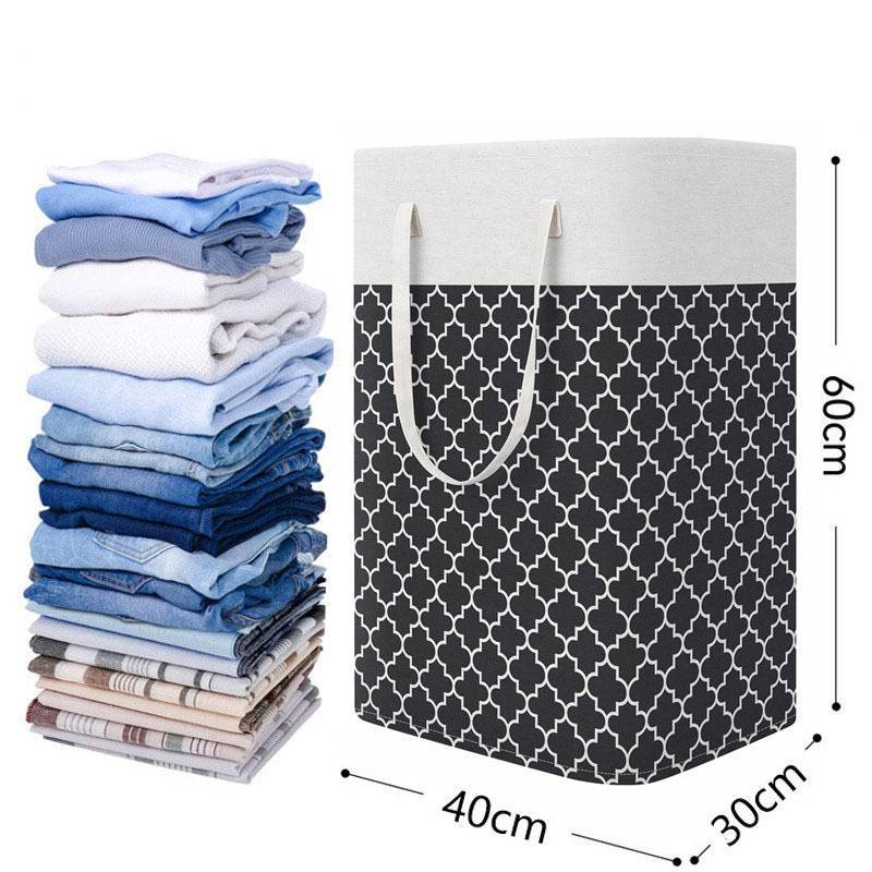 Modern Cotton Foldable Laundry Bin With Waterproof Material For Clothes And Toys