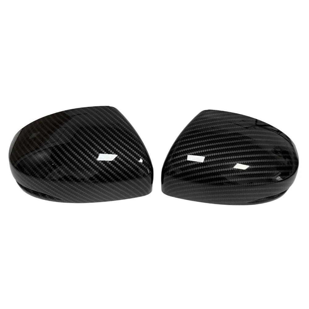 For Honda Fit Jazz 2014 2015 2016- ABS Car Rearview Side Mirror Cover Wing Cap Exterior Door Housing Trim Adhesive Sticker