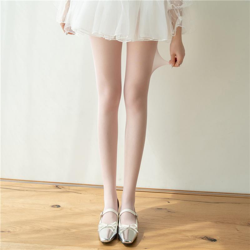 Hochelastische Strumpfhosen Damenmode Bonbonfarbe Sommer Frühling Strumpfwaren Weiblich Täglich Basic Frischfarbene Strumpfhose Schlankbeinige Socken