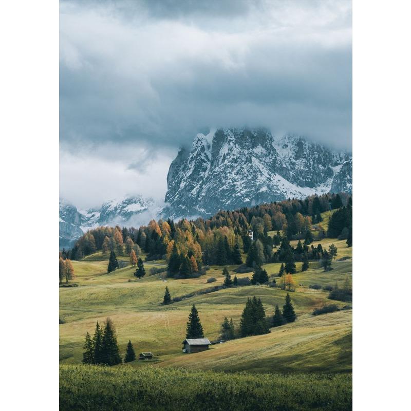 

Красивый темно-зеленый лес туманный горный пейзаж природа пейзаж постер холст картина настенное искусство картины декор для дома комната 21cm×30cm NoFrame