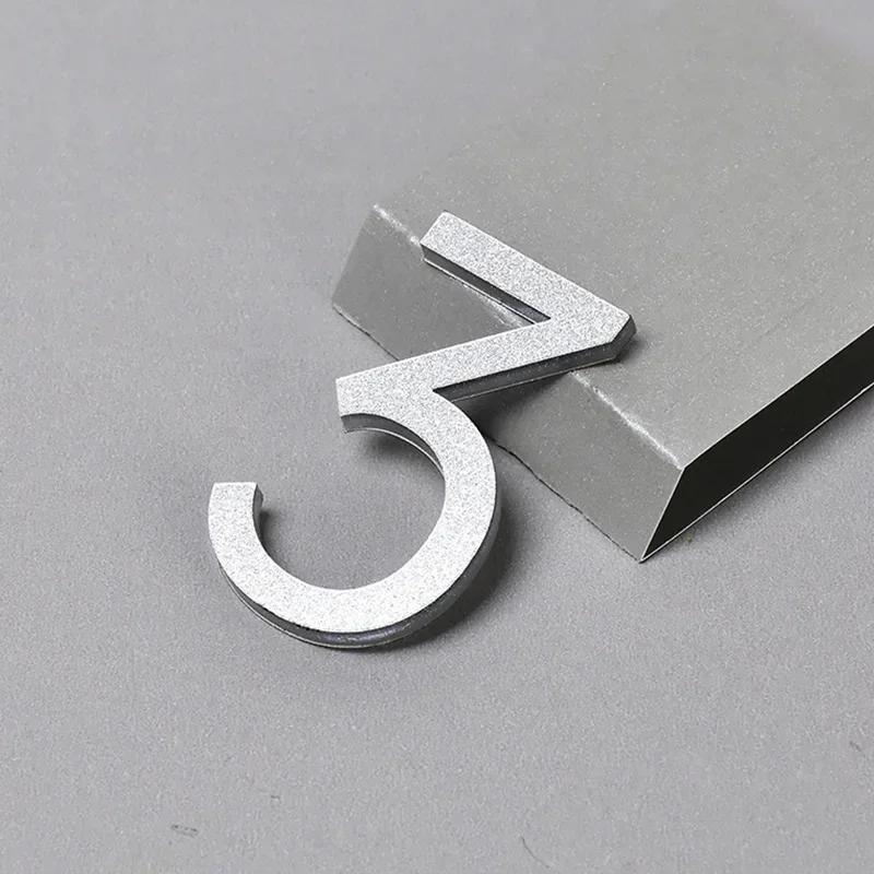 0-9 Ziffern Hausnummer Aufkleber 3D Selbstklebend Türschild Außen Briefkasten Hotel Apartment Zimmer Adressschild Heimdeko