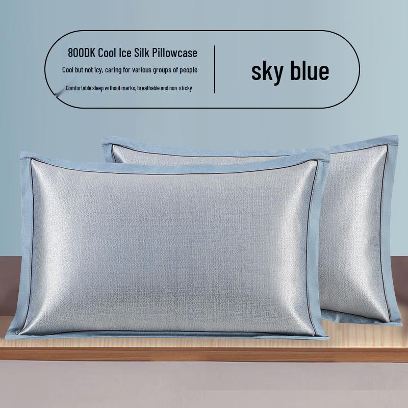 

Summer Ice Silk Pillowcase Set - 2 Cool, Breathable, Washable Covers 30cm x 50cm