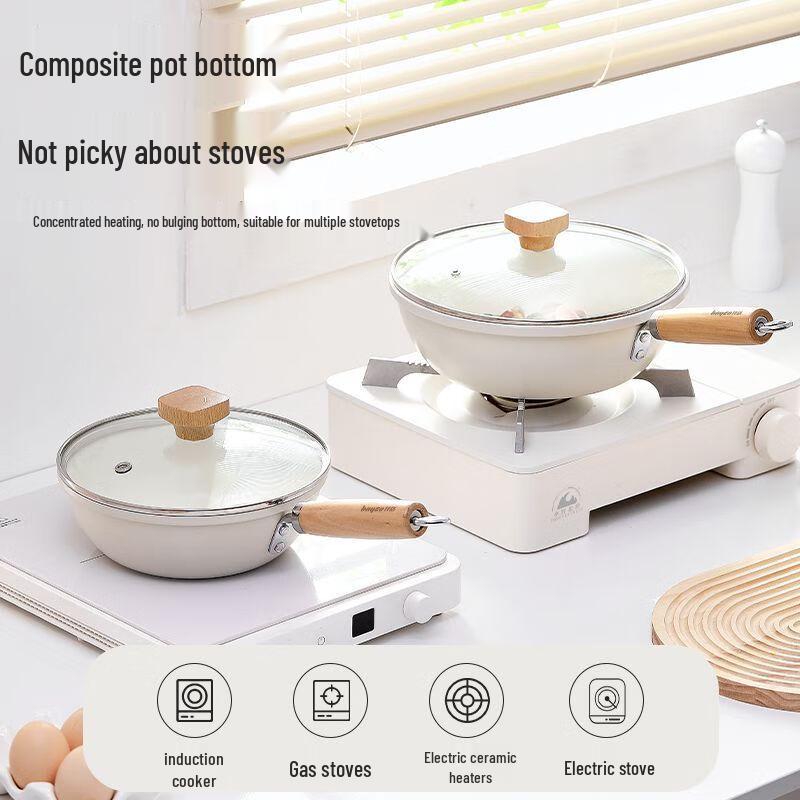 Bayco Non-Stick Wooden Handle Frying Pan