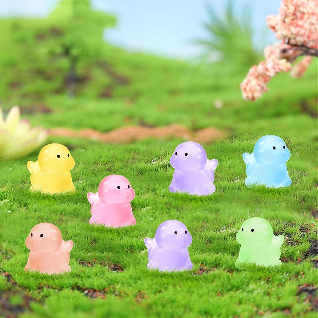 30Pc Luminous Mini Ocean Resin Tiny Sea Lion Figurines Marine Tiny Sea Animals For Dollhouse Aquarium Diy Crafts Garden Decor